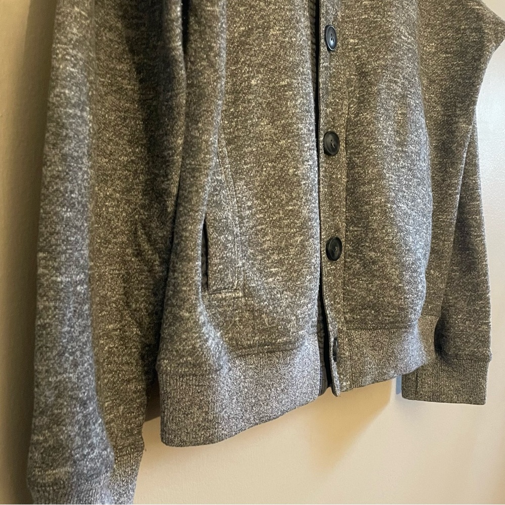 RW&CO. Men's Shawl Collar Button Cardigan in Gray - Picture 9 of 15